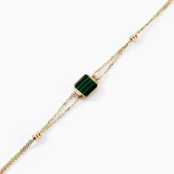 Bracelet Caron Or Jaune Malachite