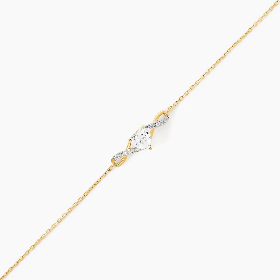 Bracelet Clothilde Or Jaune Oxyde De Zirconium