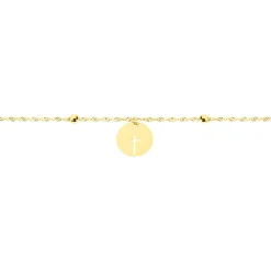Bracelet Cobeia Croix Maille Forçat Or Jaune