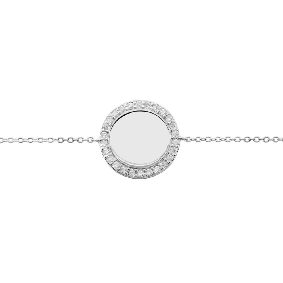 Bracelet Corazon1 Argent Blanc Oxyde De Zirconium