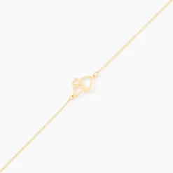 Bracelet Corazones Or Jaune