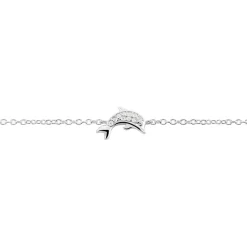 Bracelet Court Argent Blanc Giullia Oxyde De Zirconium