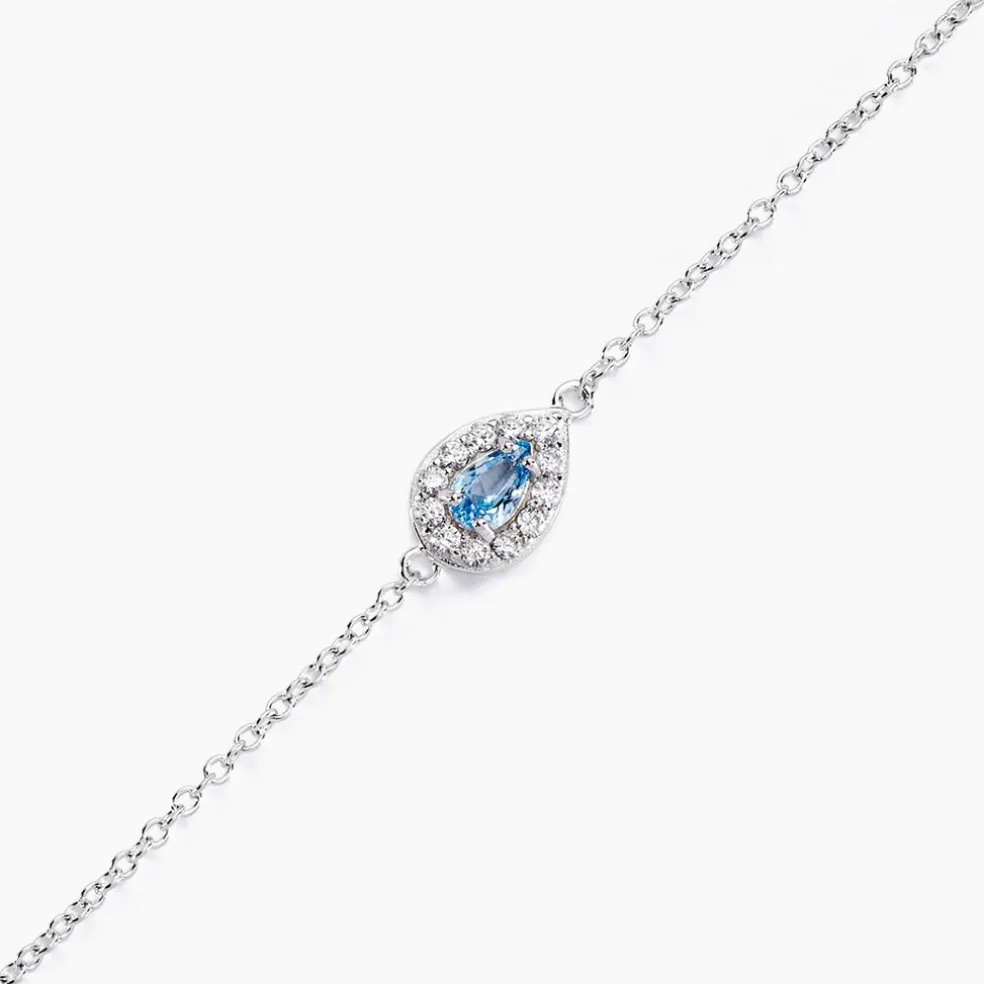 Bracelet Court Argent Blanc Tania Oxyde De Zirconium