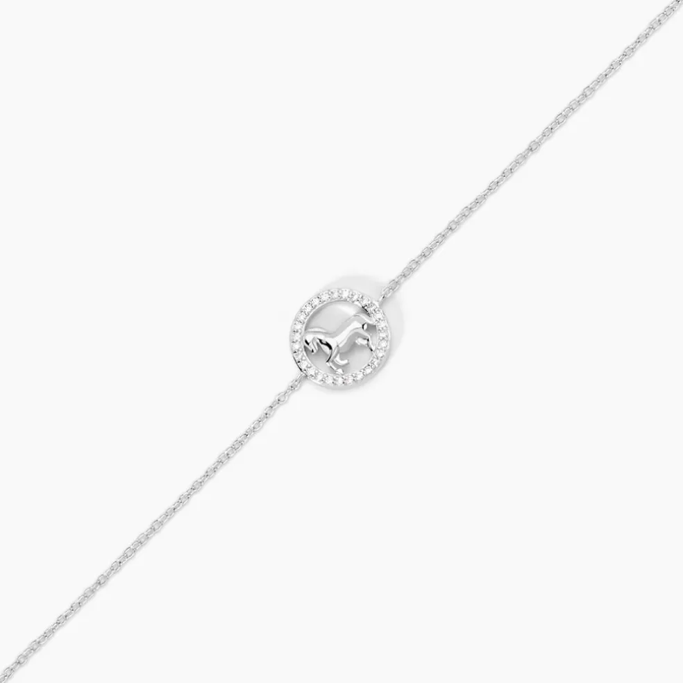 Bracelet Court Argent Blanc Ayeline Oxyde De Zirconium