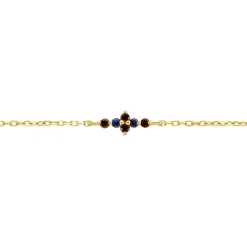 Bracelet Céphée Plaqué Or Doré Pierres De Synthèses