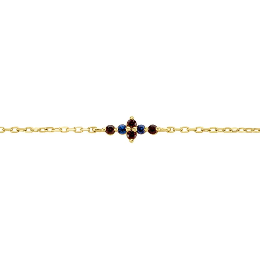Bracelet Céphée Plaqué Or Doré Pierres De Synthèses