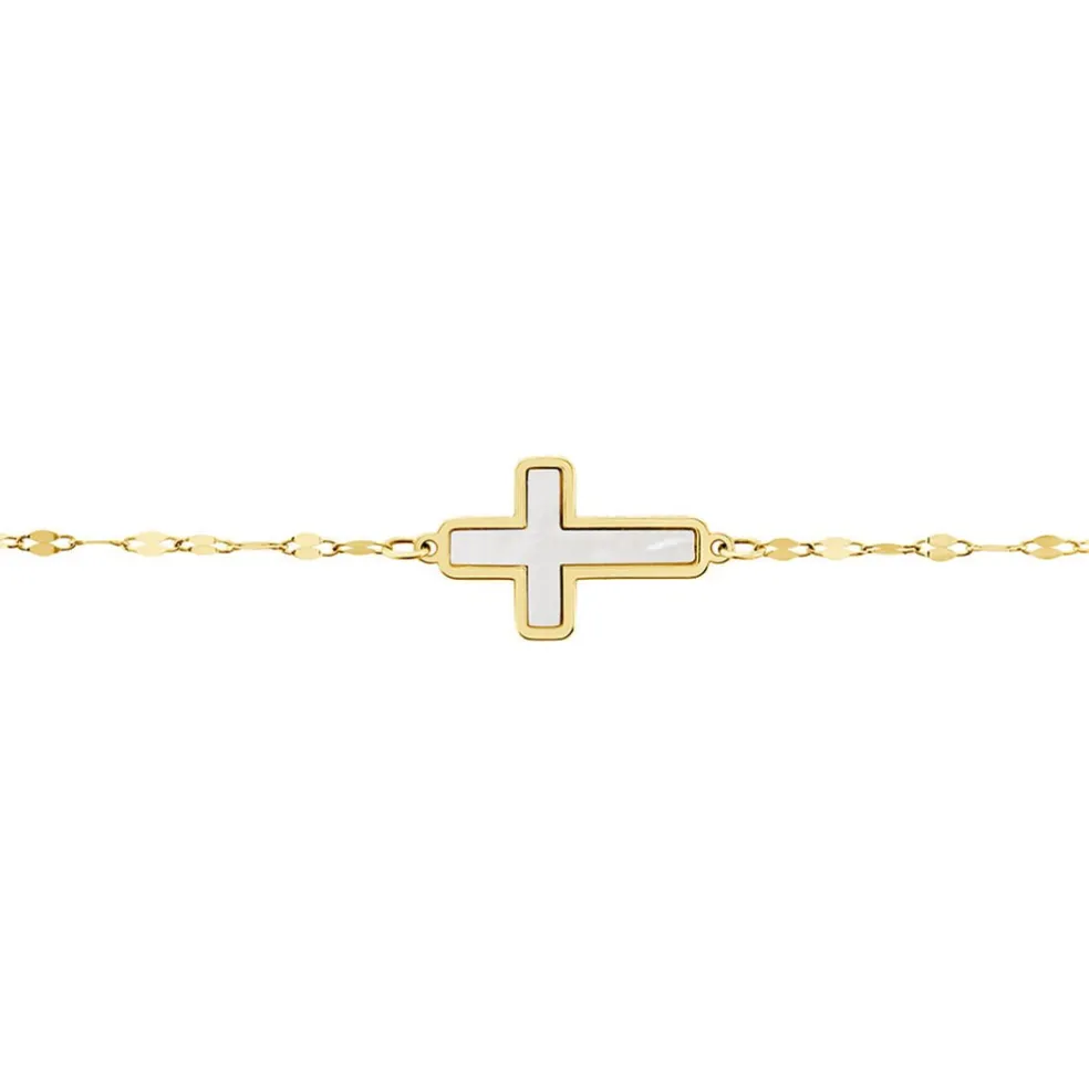 Bracelet Crescentius Or Jaune Nacre