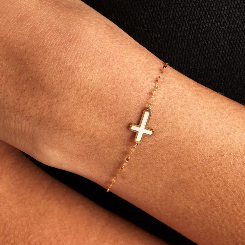 Bracelet Crescentius Or Jaune Nacre