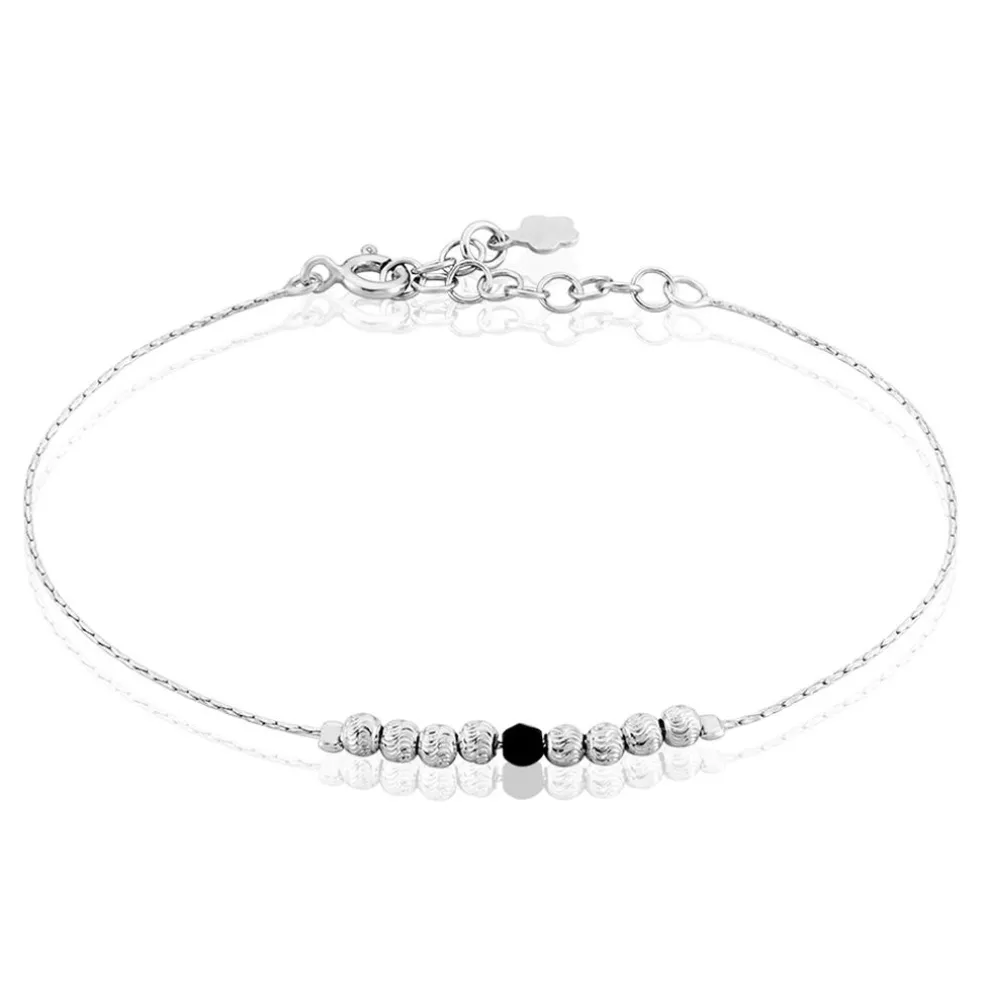 Bracelet Cyprielle Argent Blanc Pierre De Synthese