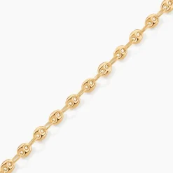 Bracelet Dami Maille Grain De Cafe Or Jaune