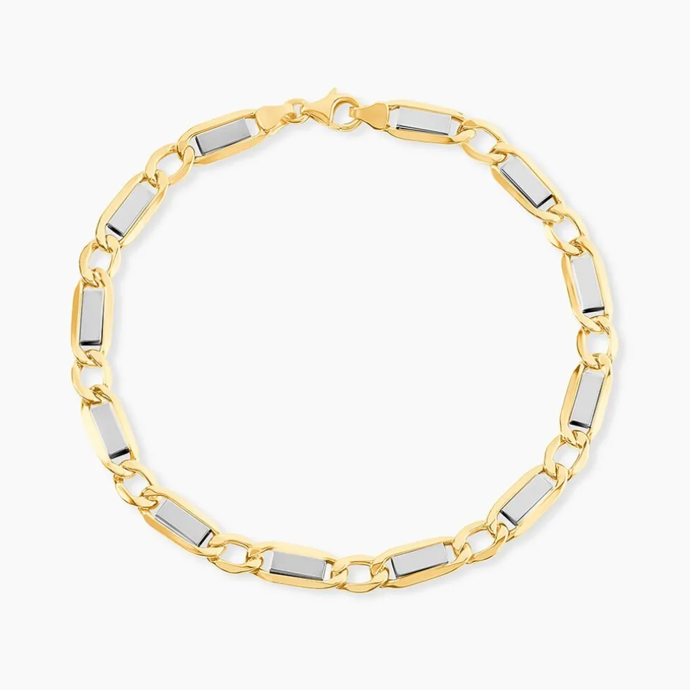 Bracelet Danae Plaquette Or Bicolore