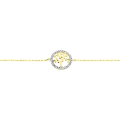 Bracelet Darell Or Jaune Oxyde De Zirconium