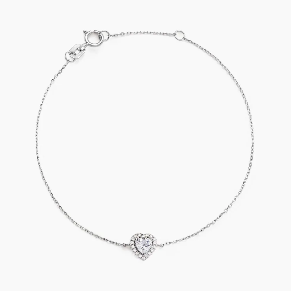 Bracelet Dari Or Blanc Oxyde De Zirconium