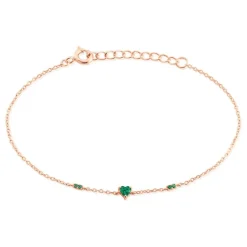 Bracelet Déclaration Argent Rose Oxyde De Zirconium