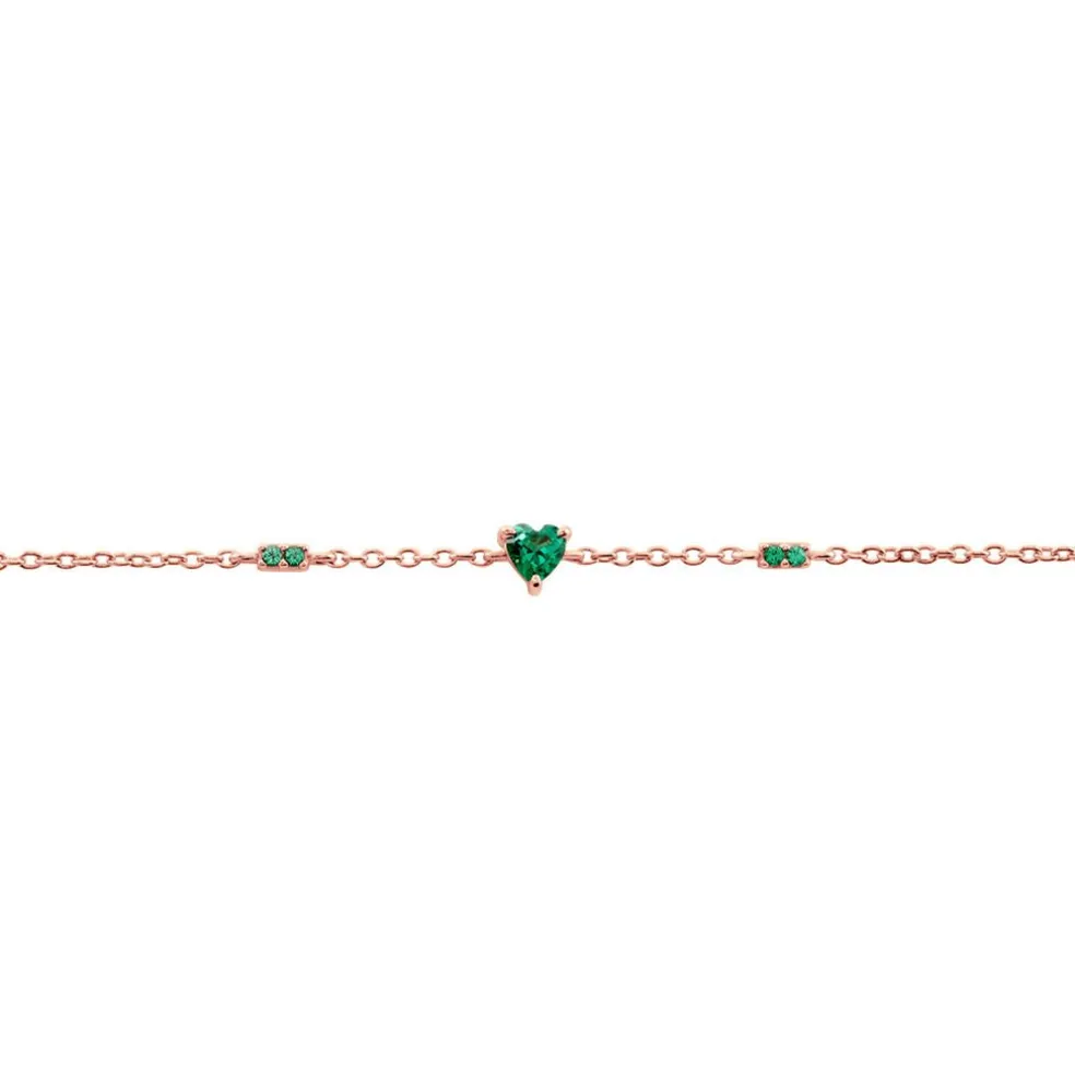 Bracelet Déclaration Argent Rose Oxyde De Zirconium