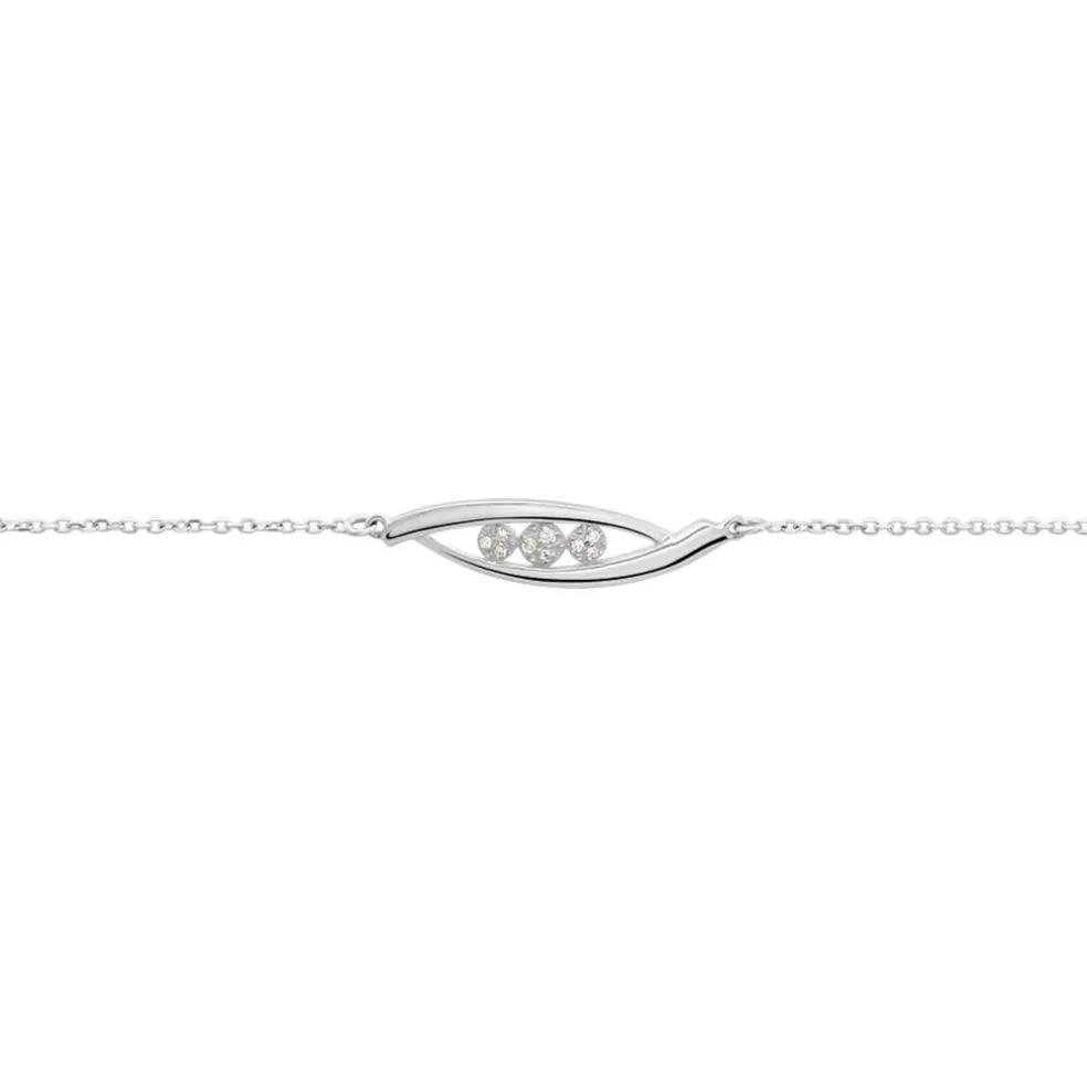 Bracelet Delphine Or Blanc Diamant