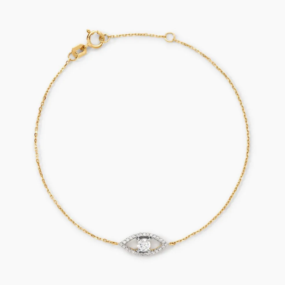 Bracelet Desiderio Or Jaune Oxyde De Zirconium