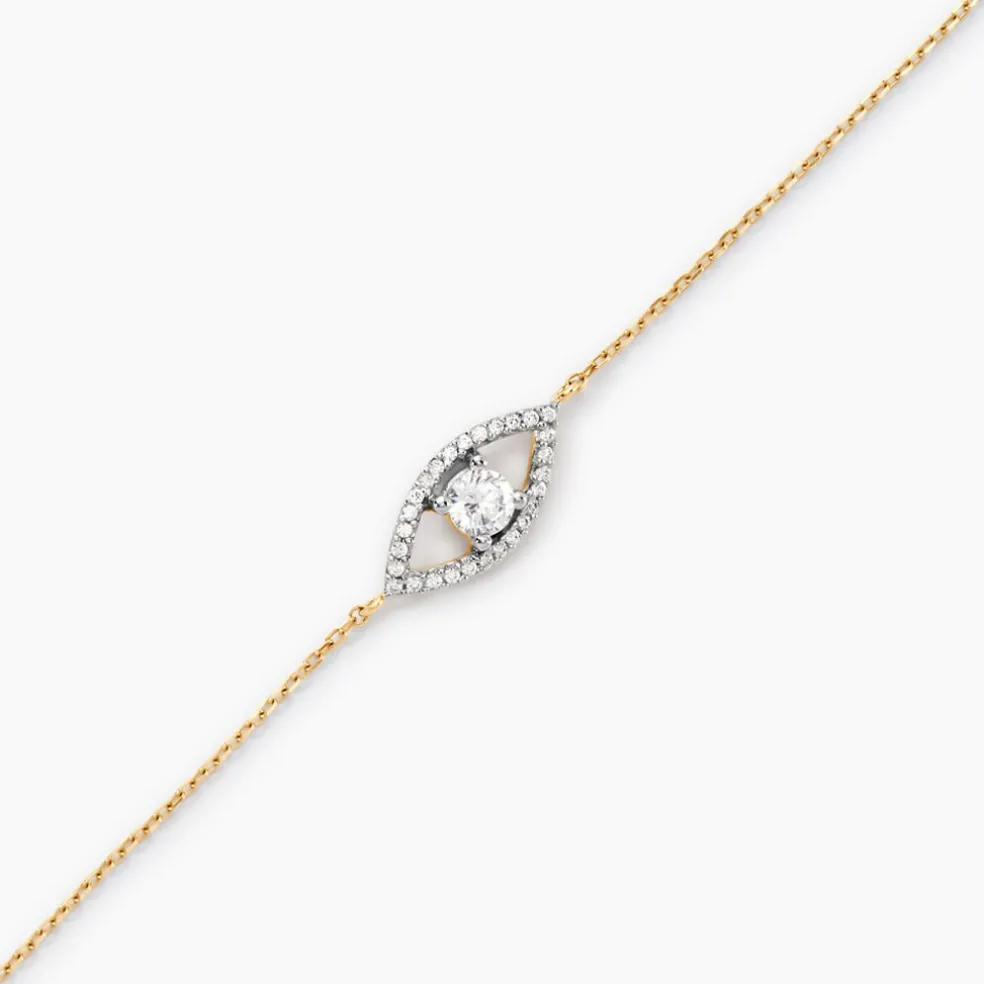 Bracelet Desiderio Or Jaune Oxyde De Zirconium