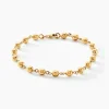 Bracelet Diona Diona Maille Boule Or Jaune