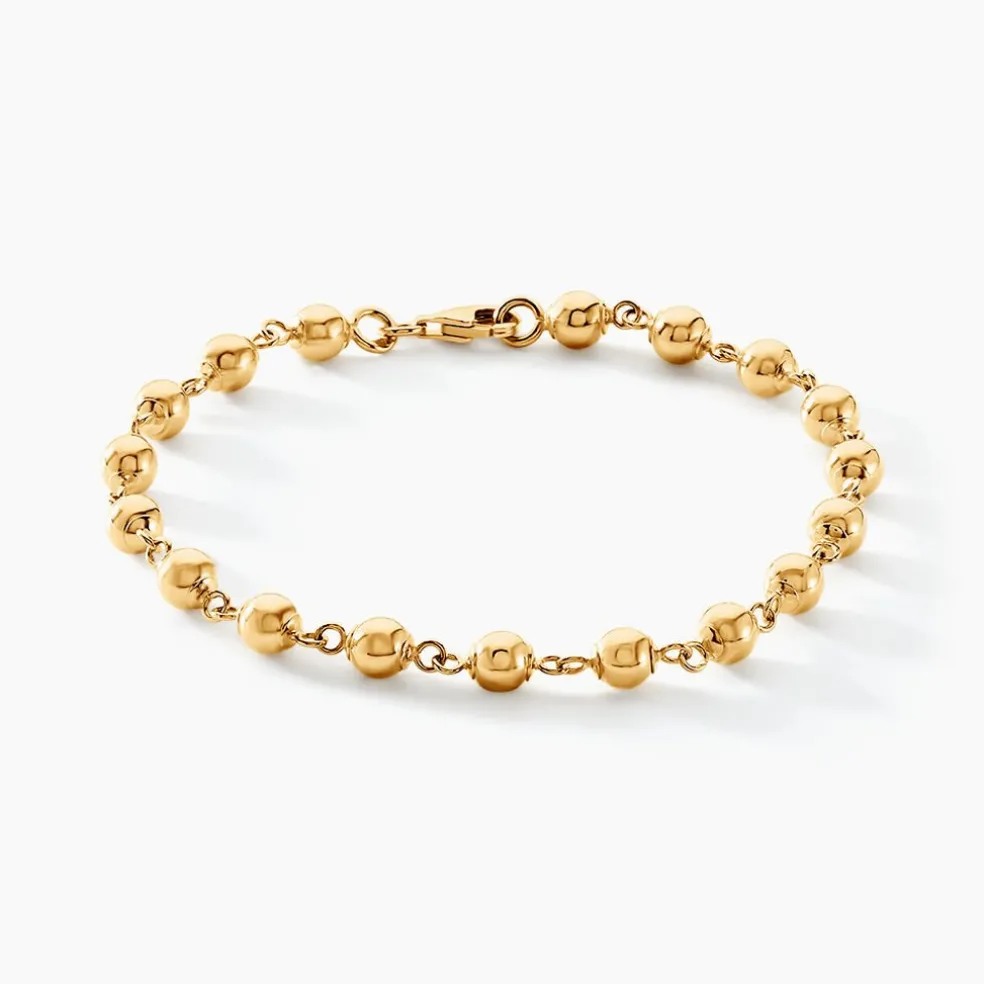 Bracelet Diona Diona Maille Boule Or Jaune