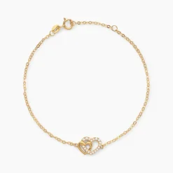 Bracelet Donaldina Or Jaune Oxyde De Zirconium