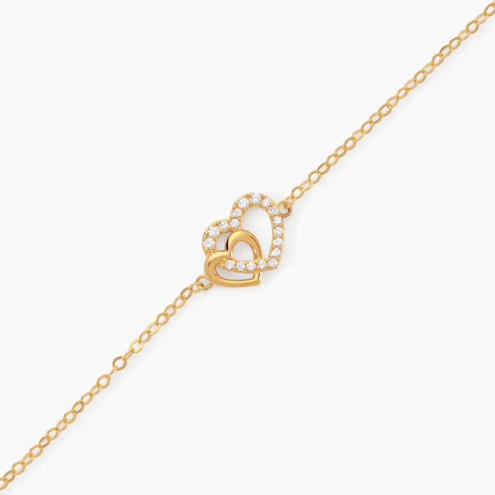 Bracelet Donaldina Or Jaune Oxyde De Zirconium