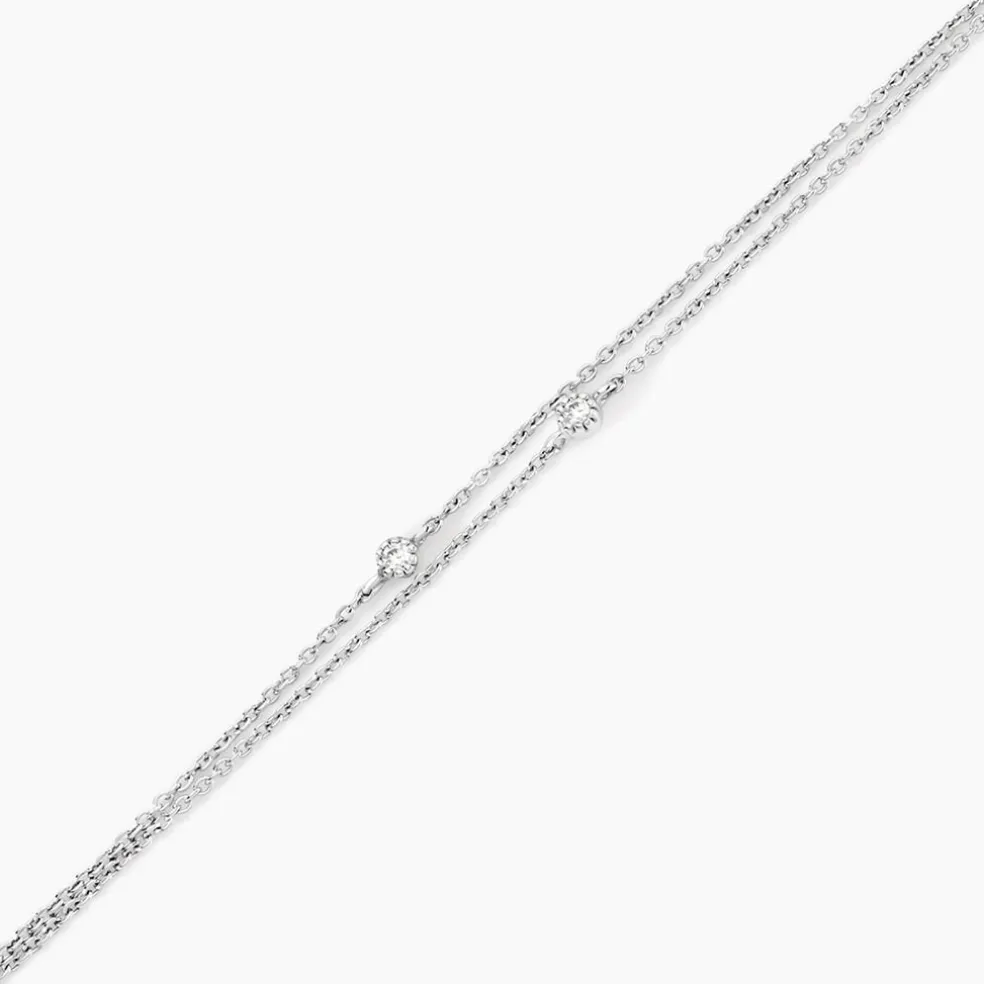 Bracelet Donya Argent Blanc Oxyde De Zirconium