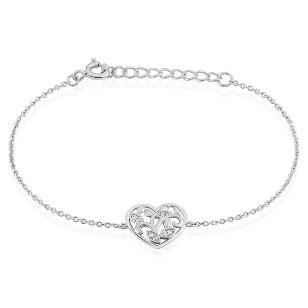 Bracelet Douglas Argent Blanc Oxyde De Zirconium