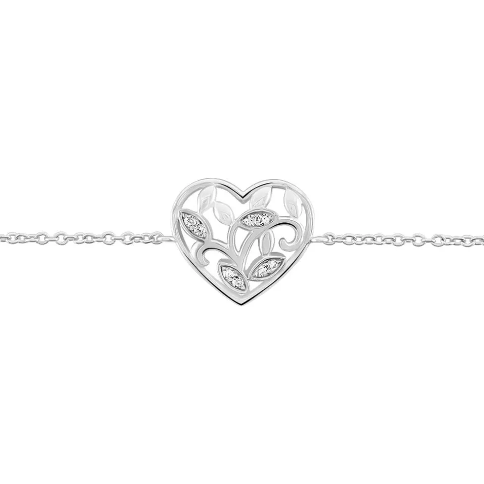 Bracelet Douglas Argent Blanc Oxyde De Zirconium
