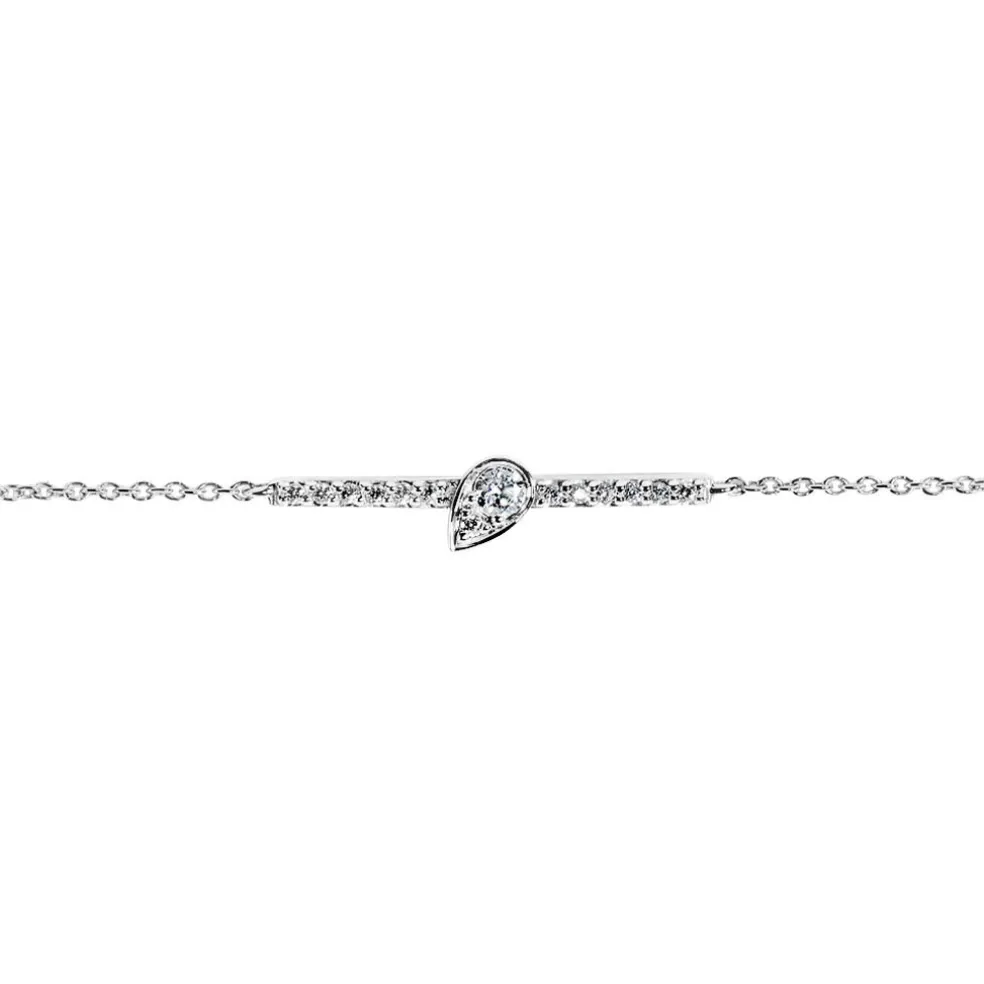Bracelet Drop Or Blanc Diamant