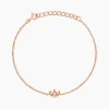 Bracelet Duchesse Argent Rose Oxyde De Zirconium
