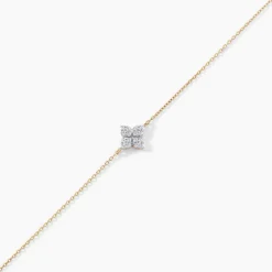 Bracelet Eclosion Precieuse Or Jaune Oxyde De Zirconium