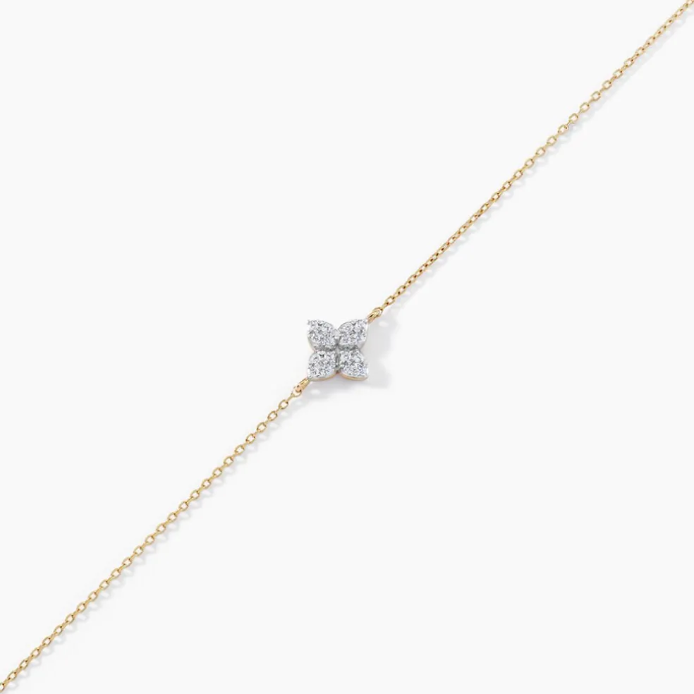 Bracelet Eclosion Precieuse Or Jaune Oxyde De Zirconium