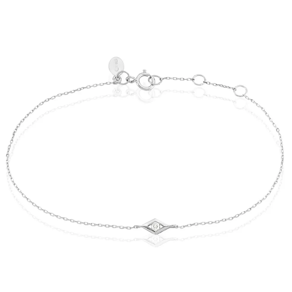 Bracelet Eirena Or Blanc Diamant