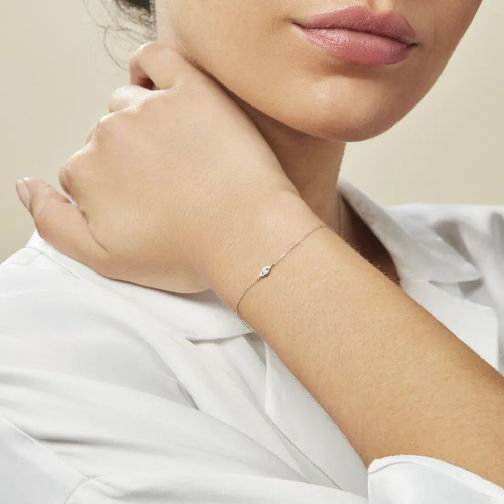 Bracelet Eirena Or Blanc Diamant