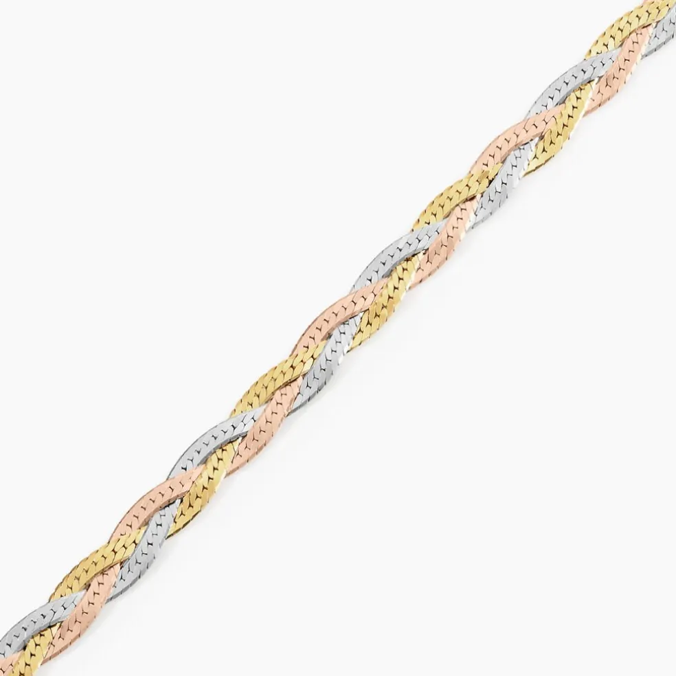 Bracelet Elae Argent Tricolore