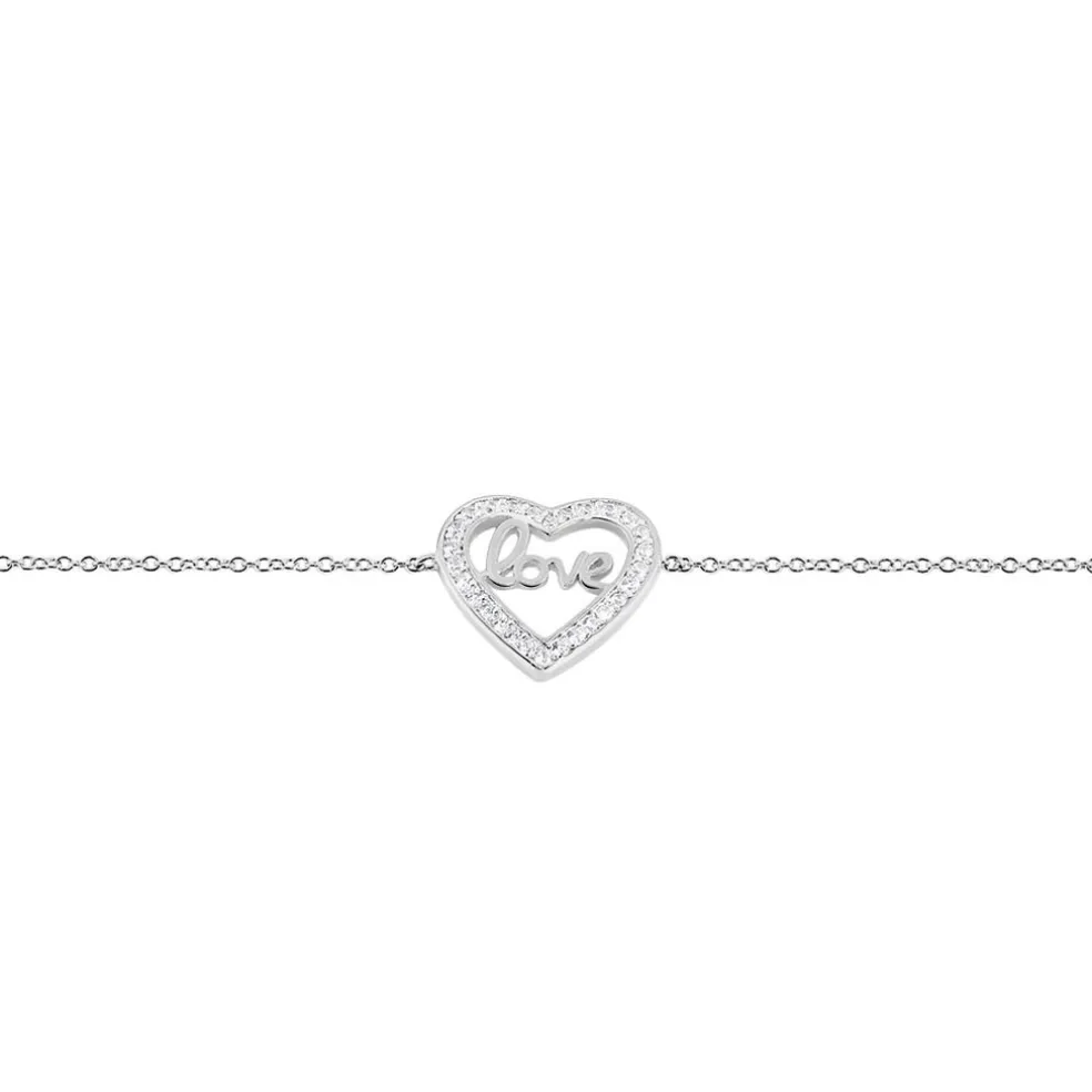 Bracelet Elansa Argent Blanc Oxyde De Zirconium