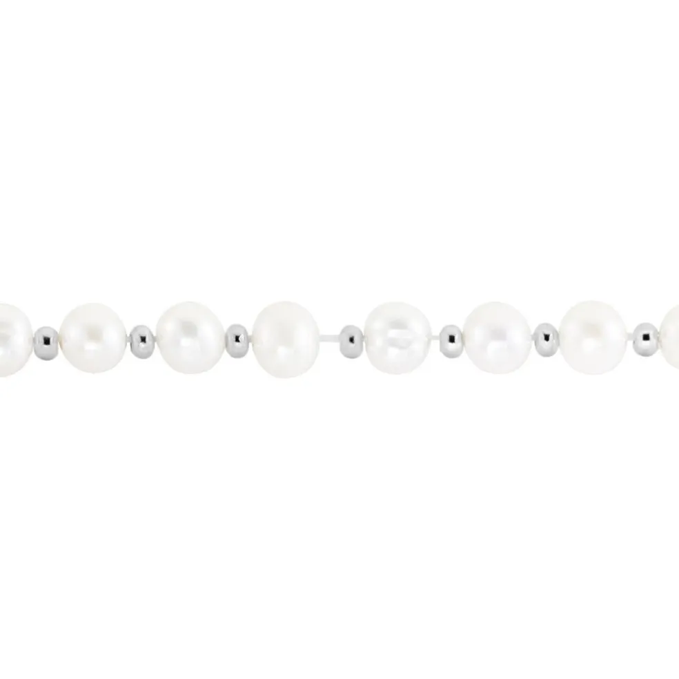 Bracelet Elastiqué Argent Sidel Perles De Culture
