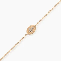Bracelet Embrasement Plaqué Or Jaune Oxyde De Zirconium