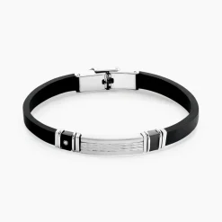 Bracelet Eric Acier Blanc Pierre De Synthese