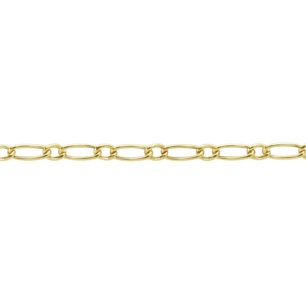 Bracelet Esma Maille Alternee 1/3 Or Jaune