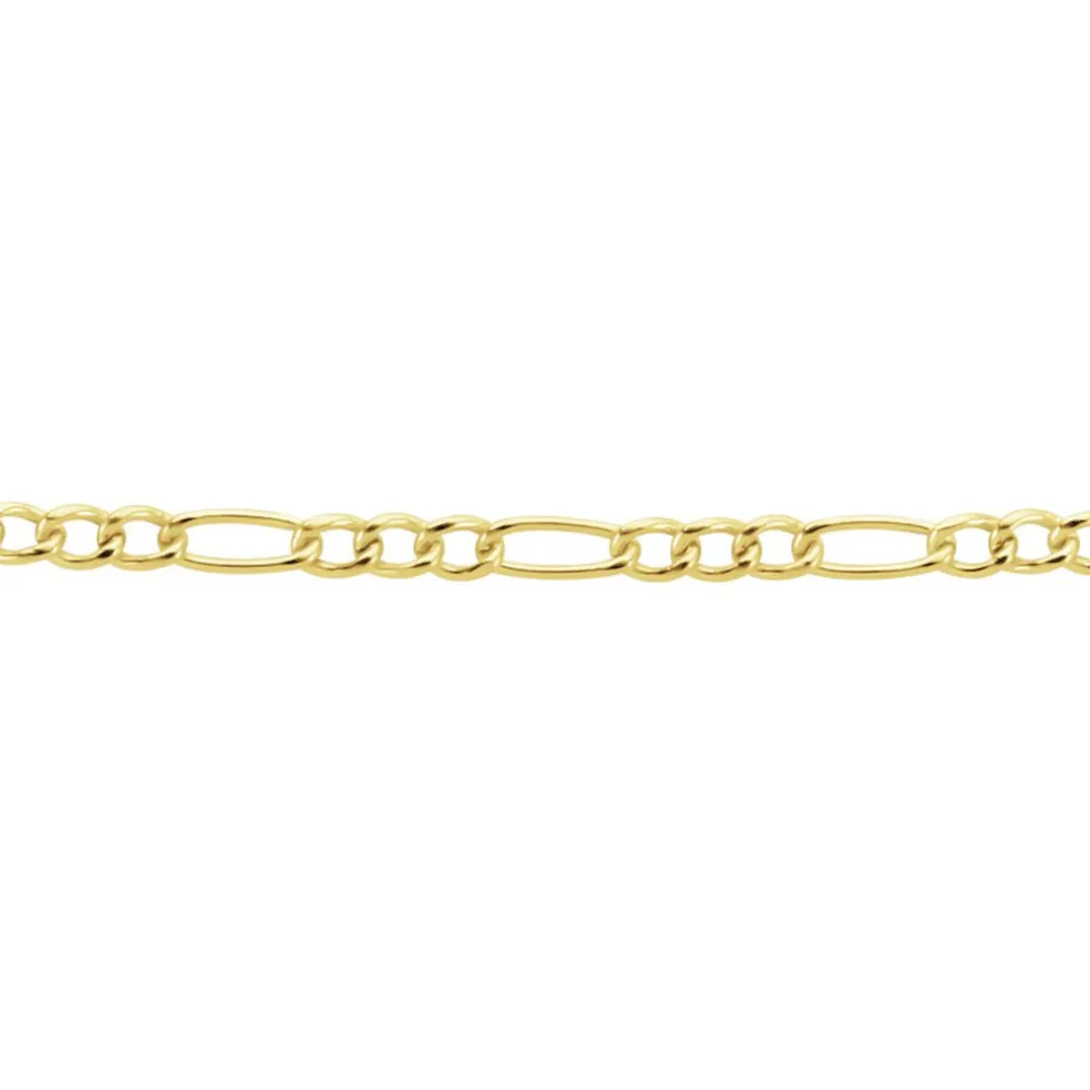 Bracelet Esma Maille Alternee 1/3 Or Jaune