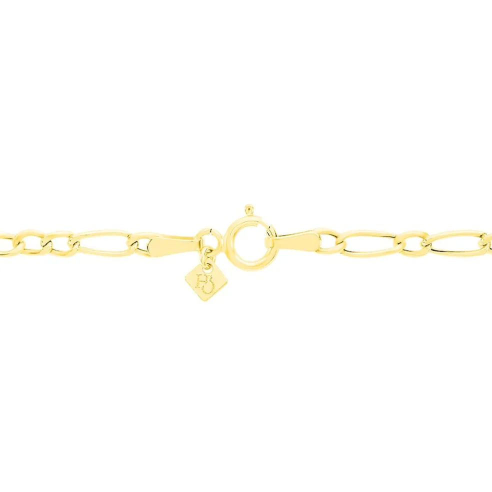 Bracelet Esma Maille Alternee 1/3 Or Jaune