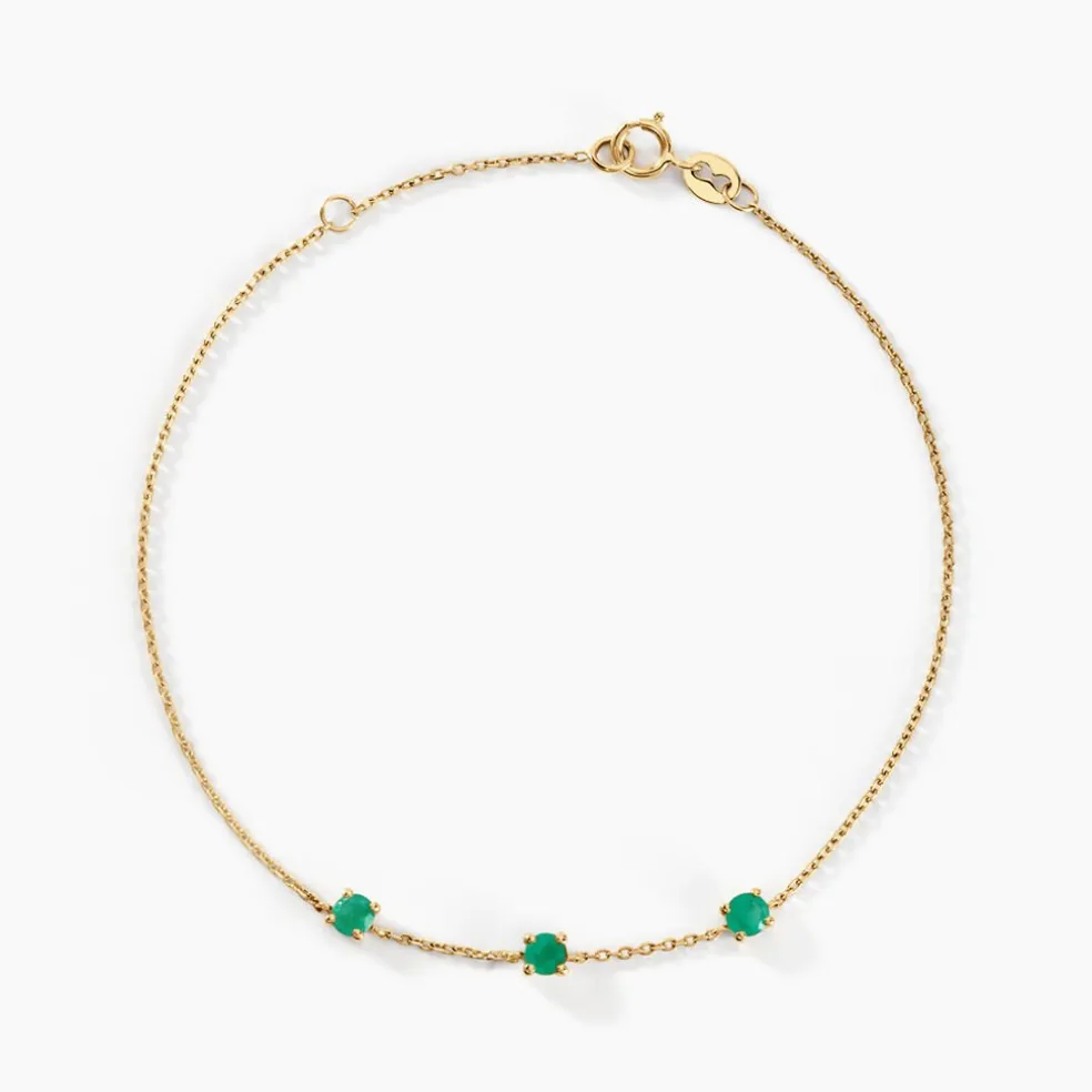 Bracelet Esmerald Rendez-vous Or Jaune Emeraude