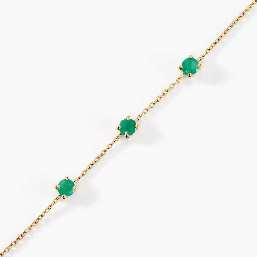 Bracelet Esmerald Rendez-vous Or Jaune Emeraude