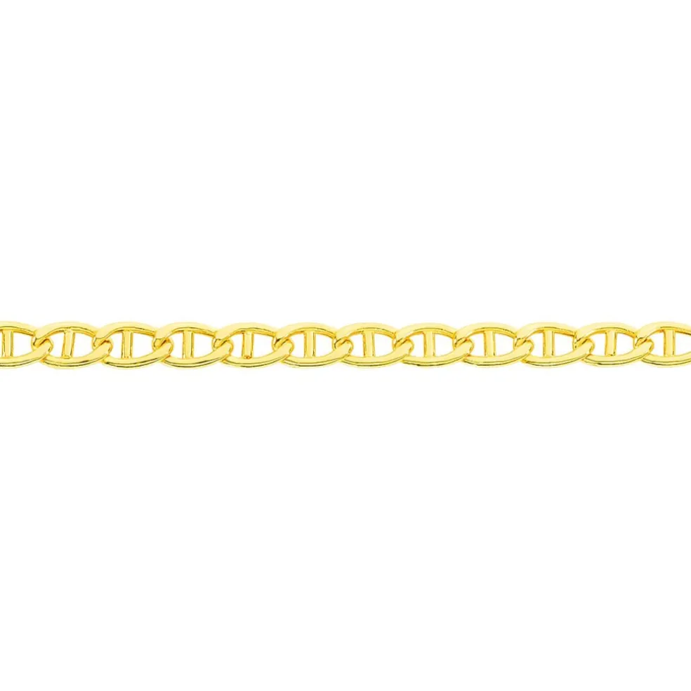 Bracelet Eunice Or Jaune Maille Marine