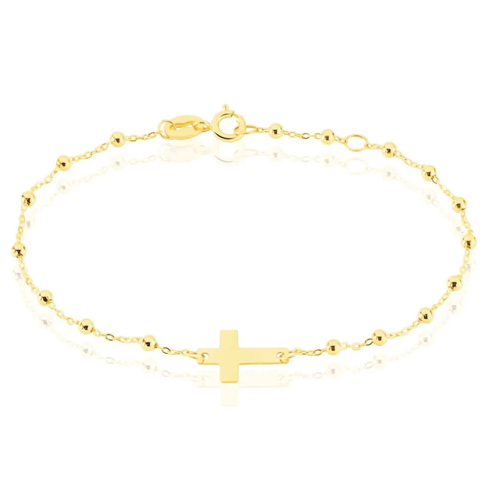 Bracelet Evelina Maille Boule Or Jaune
