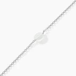 Bracelet Evren Argent Blanc Pierre De Synthese