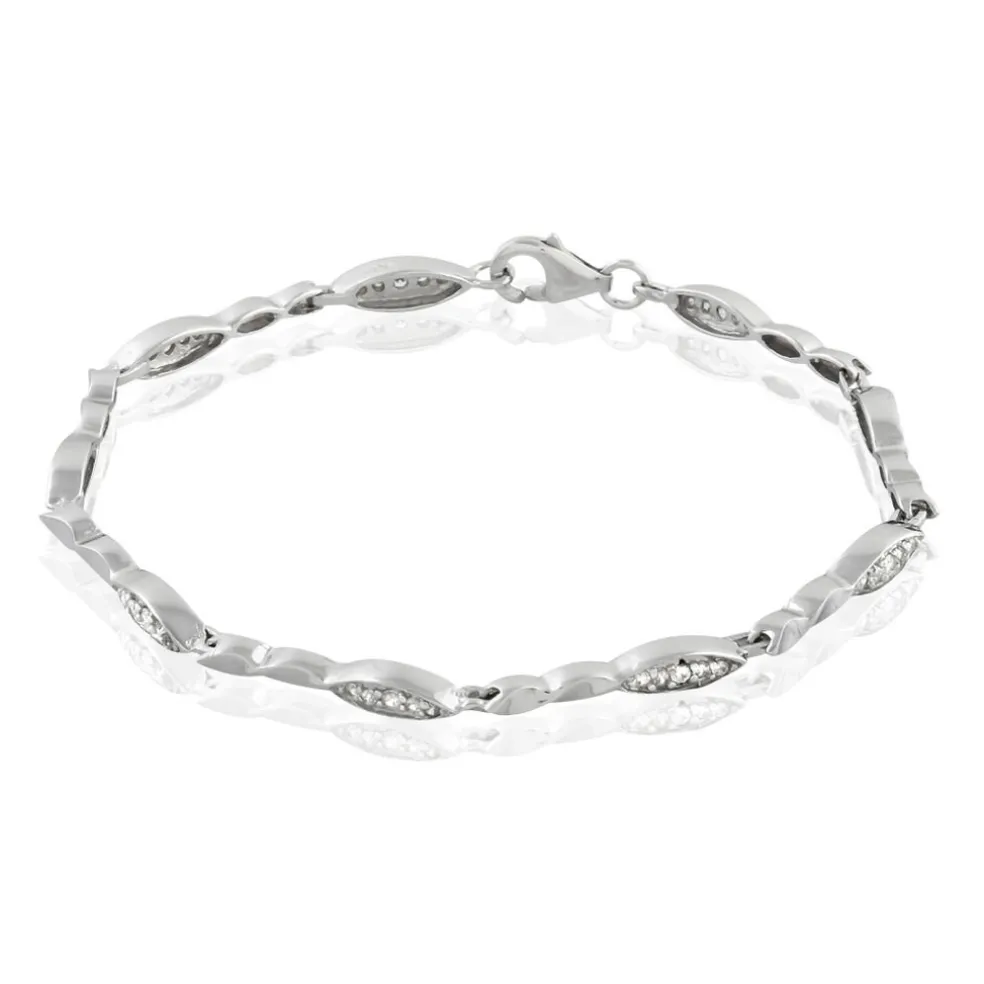 Bracelet Evy Argent Blanc Oxyde De Zirconium