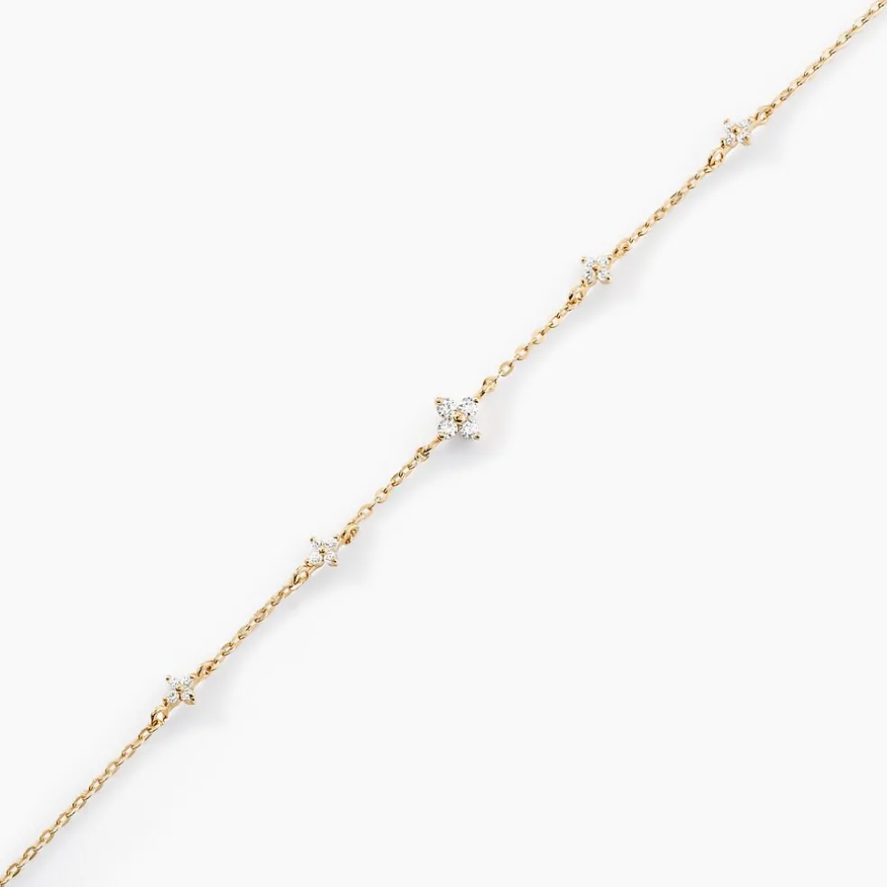 Bracelet Falling Star Or Jaune Oxyde De Zirconium
